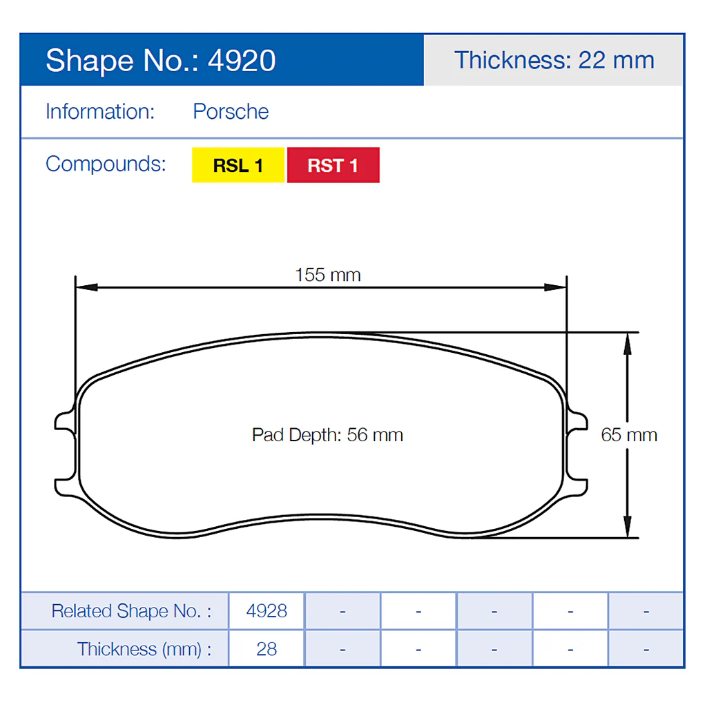 Pagid Racing 4920 Brake Pads - Image 2