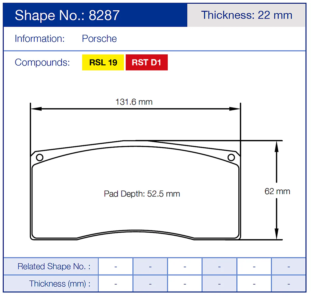 Pagid Racing Brake Pads 8287 - Image 2