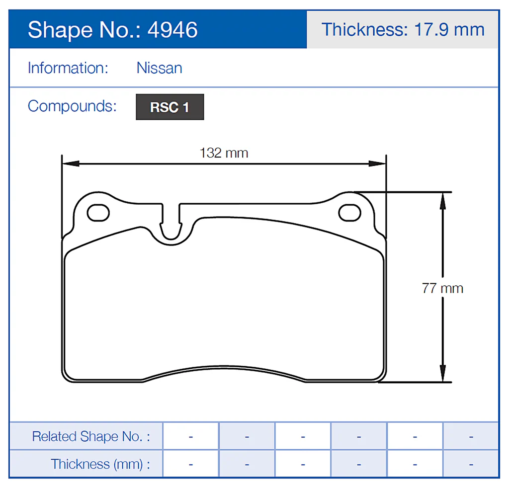 Pagid Racing Brake Pads No. 4946 (Rear) - Image 2