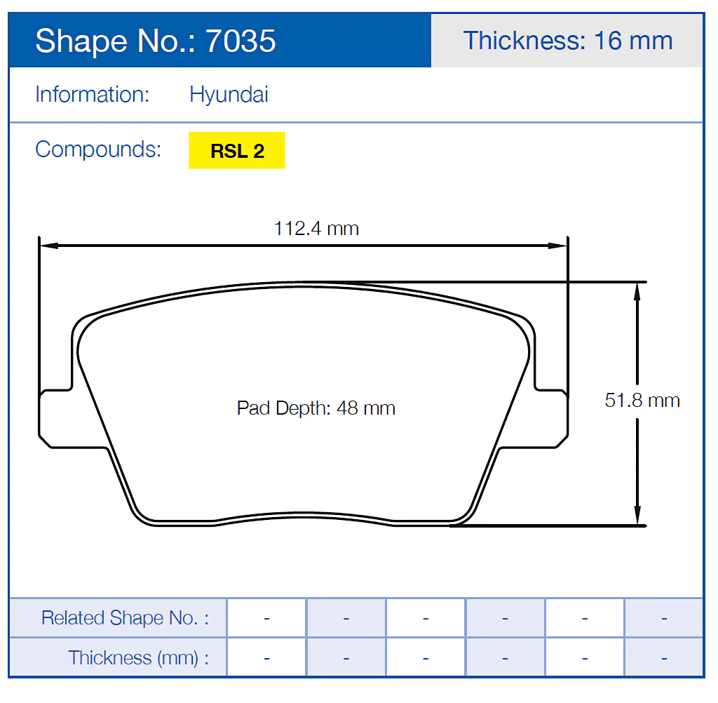 Pagid Racing Brake Pads No. 7035 (Rear) - Image 2