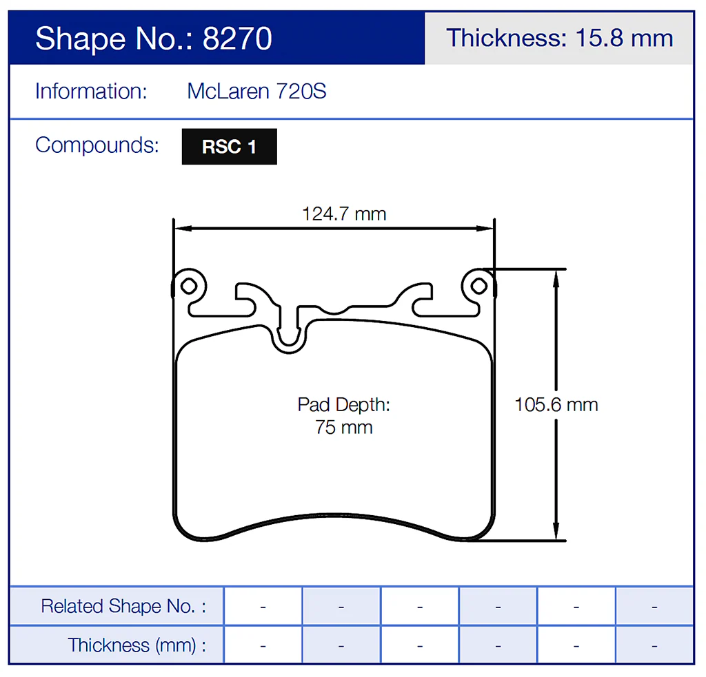 Pagid Racing Brake Pads No. 8270 (Rear) | Ceramic Brakes - Image 3