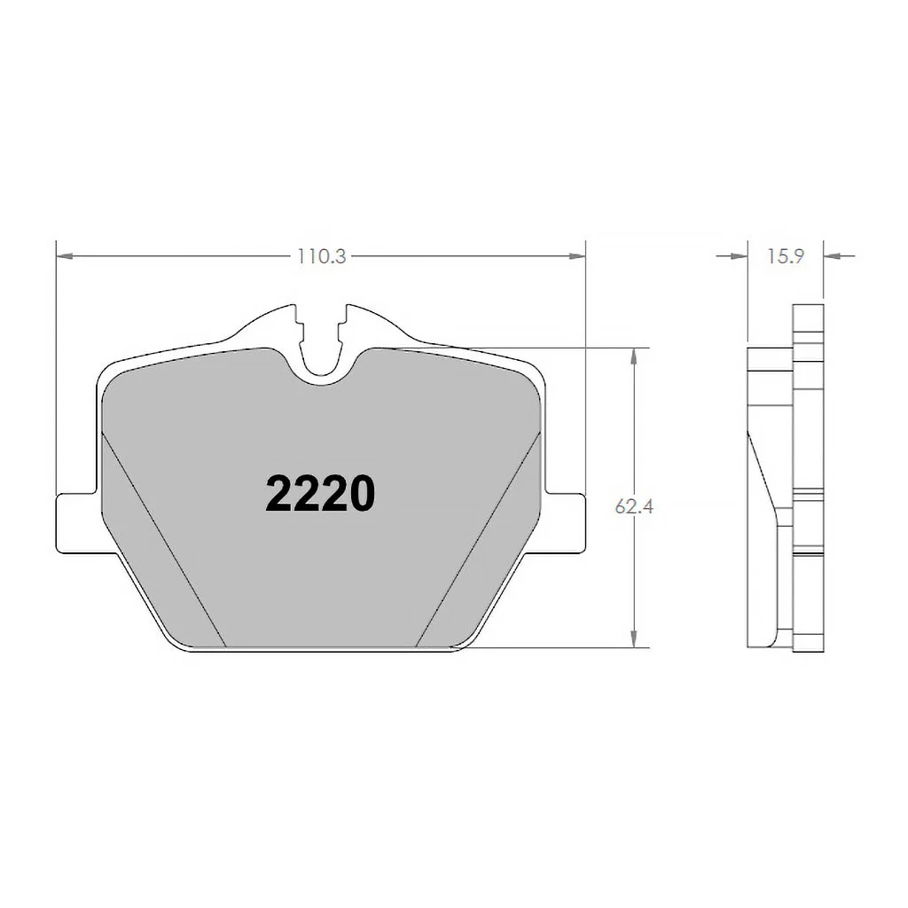 Performance Friction PFC Brake Pads 2220.332.16.44 (Rear) - Image 2