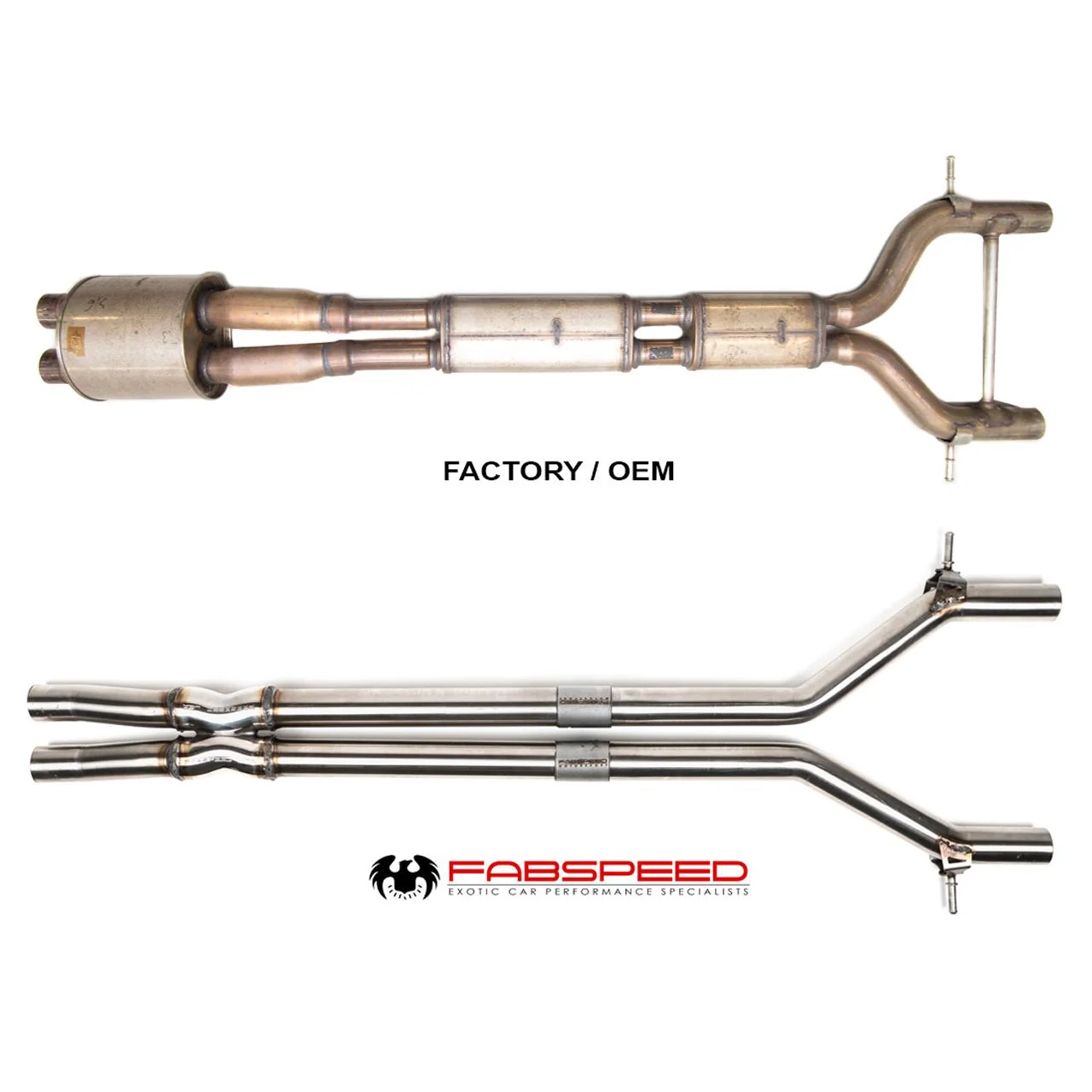 Fabspeed Porsche 970 Panamera Turbo / Turbo S Resonator Bypass X-Pipe (2010-2016) - Image 2