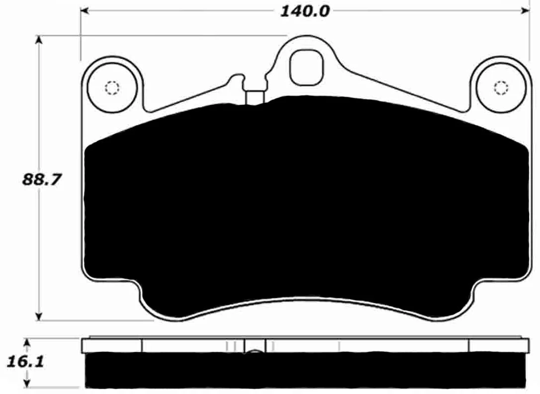 Porterfield R4-S Front Brake Pads for Porsche 997 Carrera - Image 2
