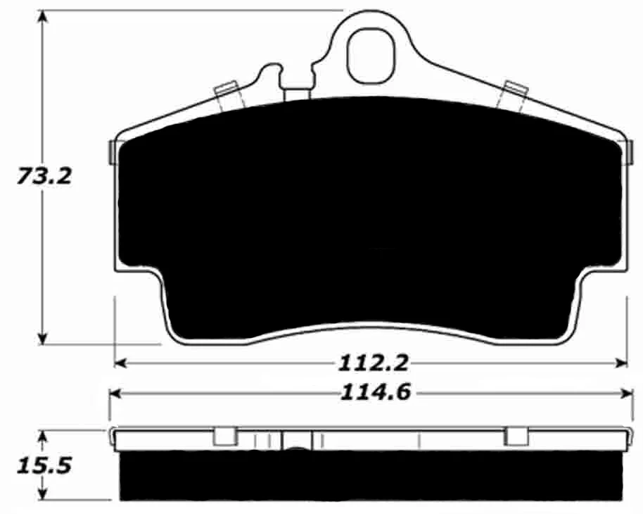 Porterfield R4-S Rear Pads for Porsche 986 Boxster Base - Image 2