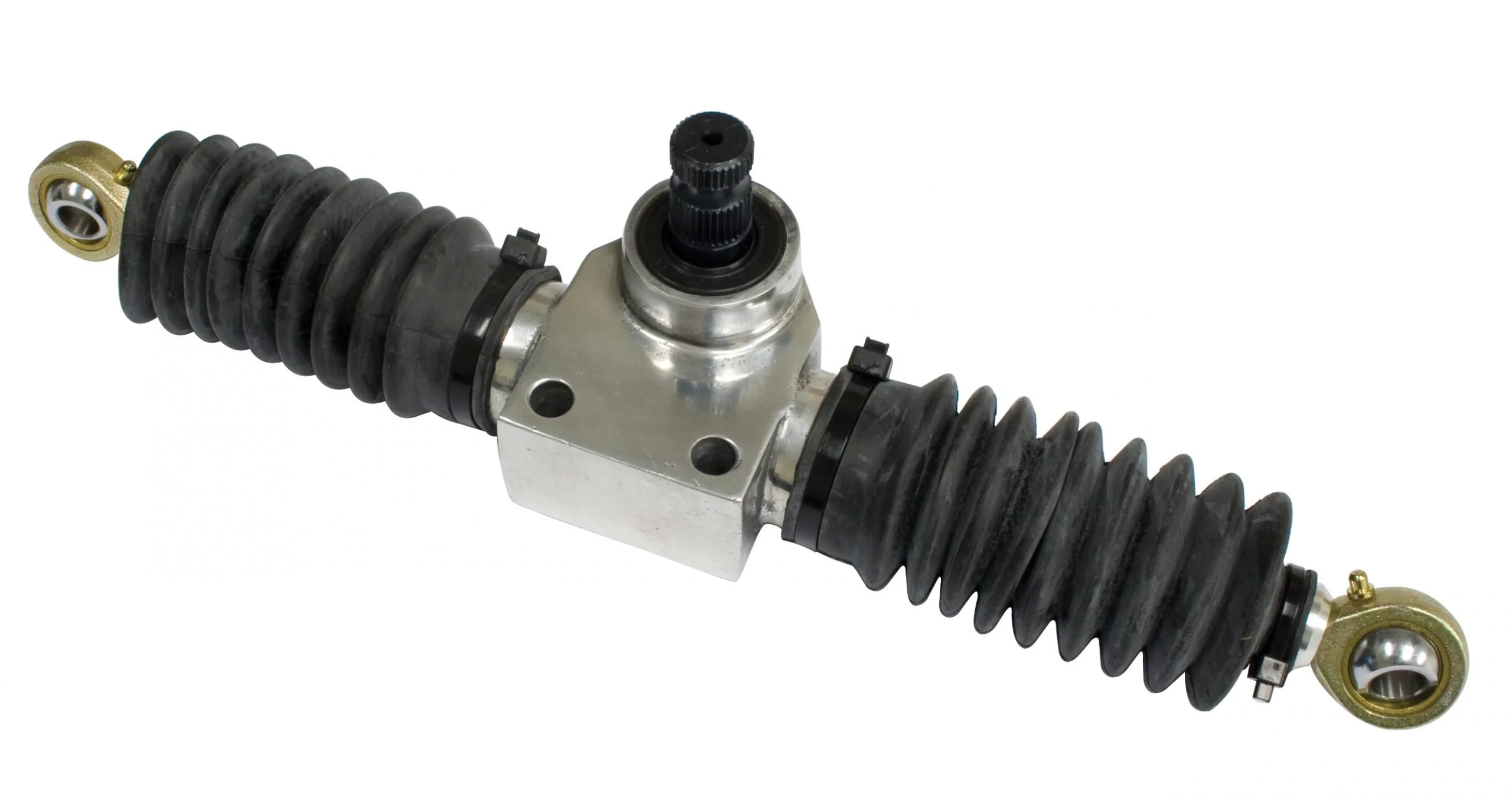 Rack & Pinion Unit, 2 Mounting Holes, 11" 5/8 - 36 Spline Shaft, 1 1/2 Turns Lock to Lock, (Boxed)