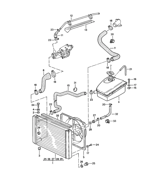 Radiator Hose for Porsche 944 NA (1985-89) - Image 2