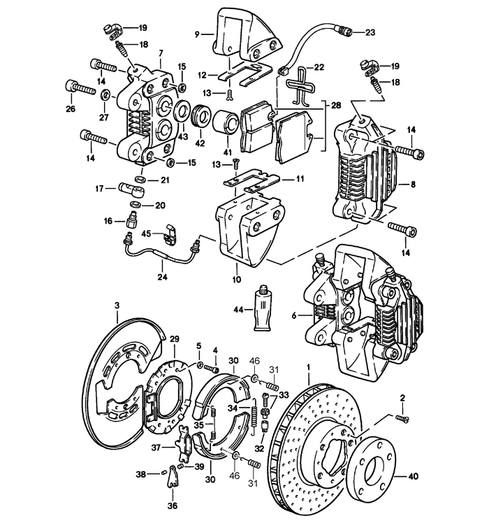 Rear Upper Caliper Pad Spring Plate for Porsche 930 - Image 2
