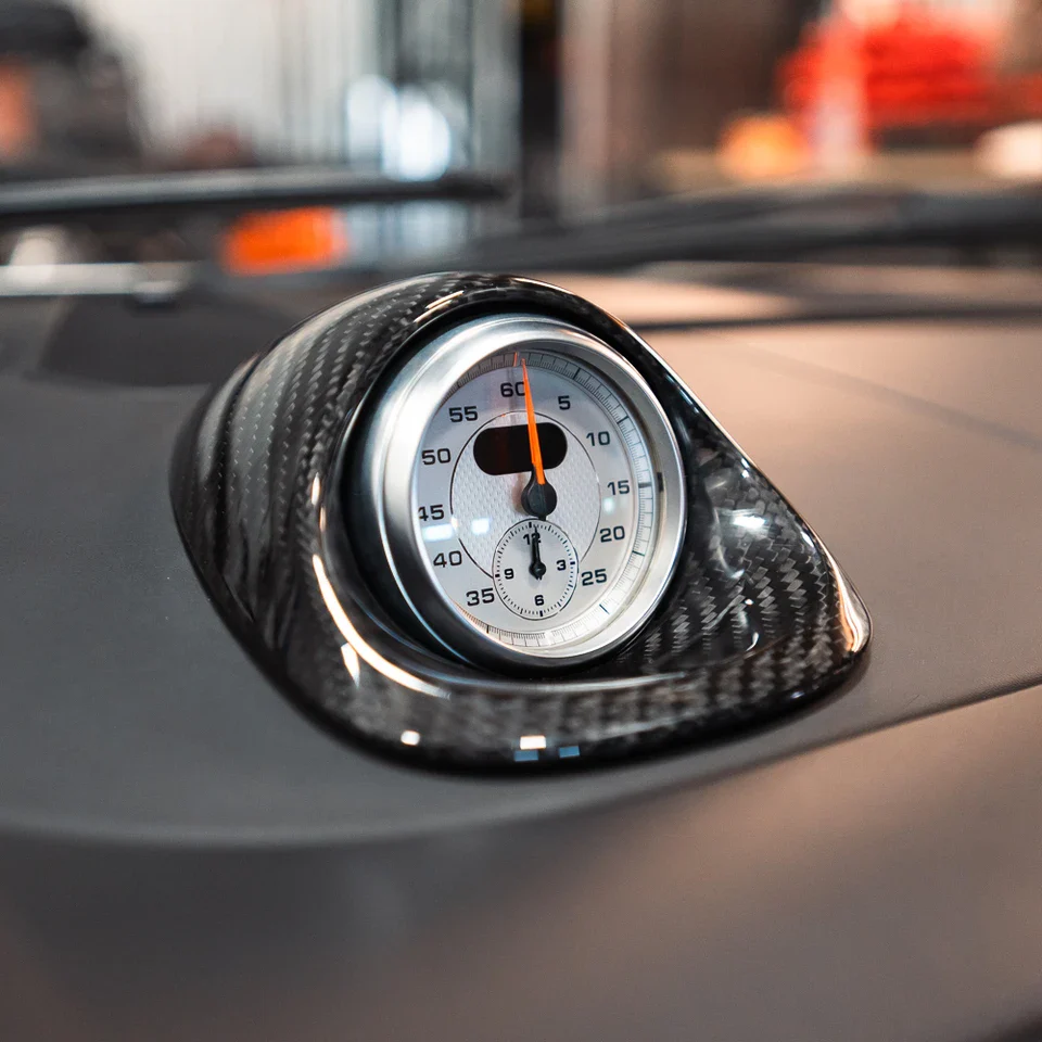 Rennline Carbon Fiber Sport Chrono Clock Housing, fits 987 Boxster/Cayman, 997 Carerra - Image 6