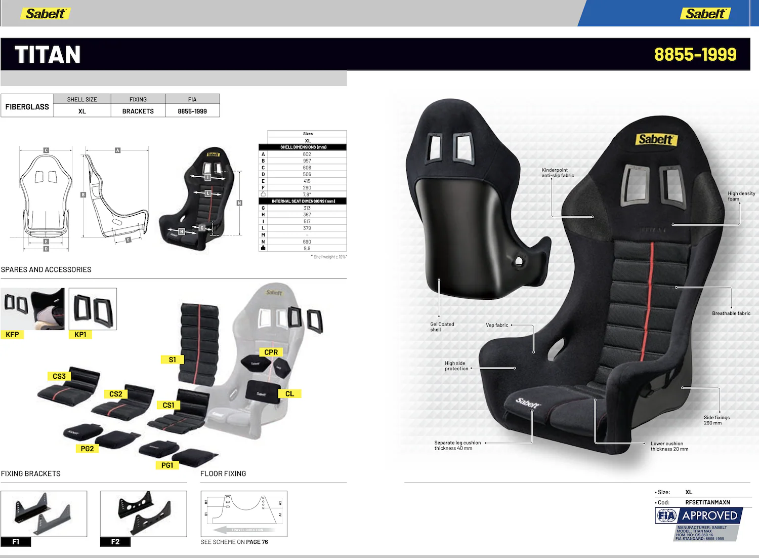 Sabelt Titan Max Racing Seat - Image 5