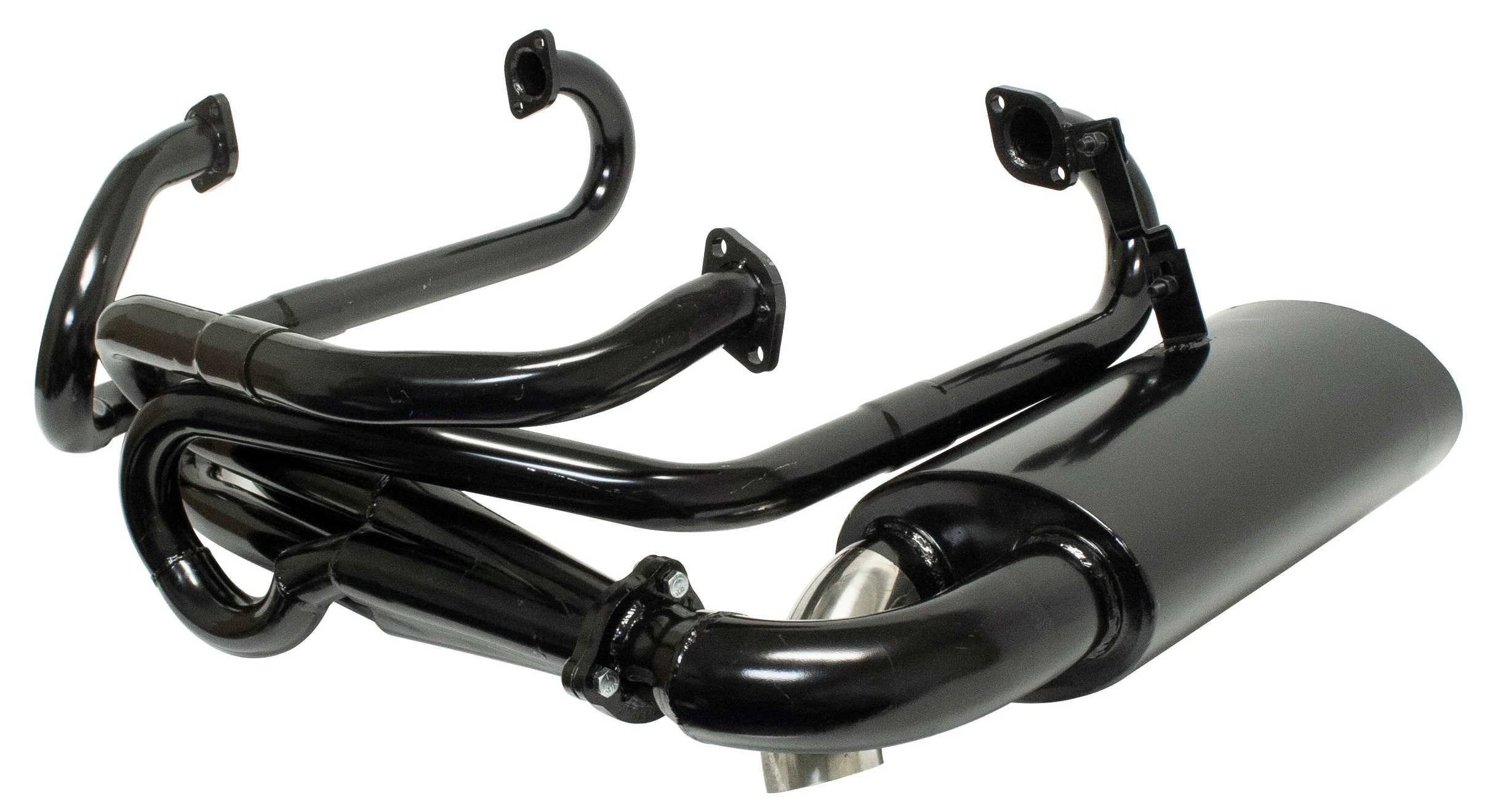 Sideflow Merged Exhaust System with Muffler, Type 1 66-73 Upright Engines Only, 1300-1600cc