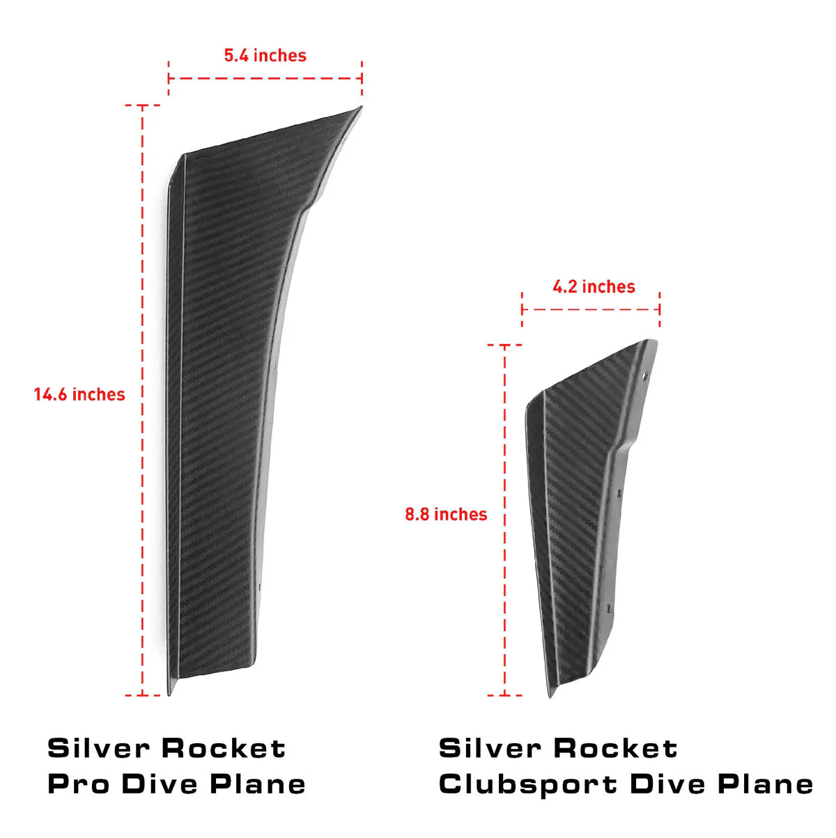 SilverRocket Dry Carbon Fiber Pro Dive Planes | Porsche 718 GT4 RS - Image 5