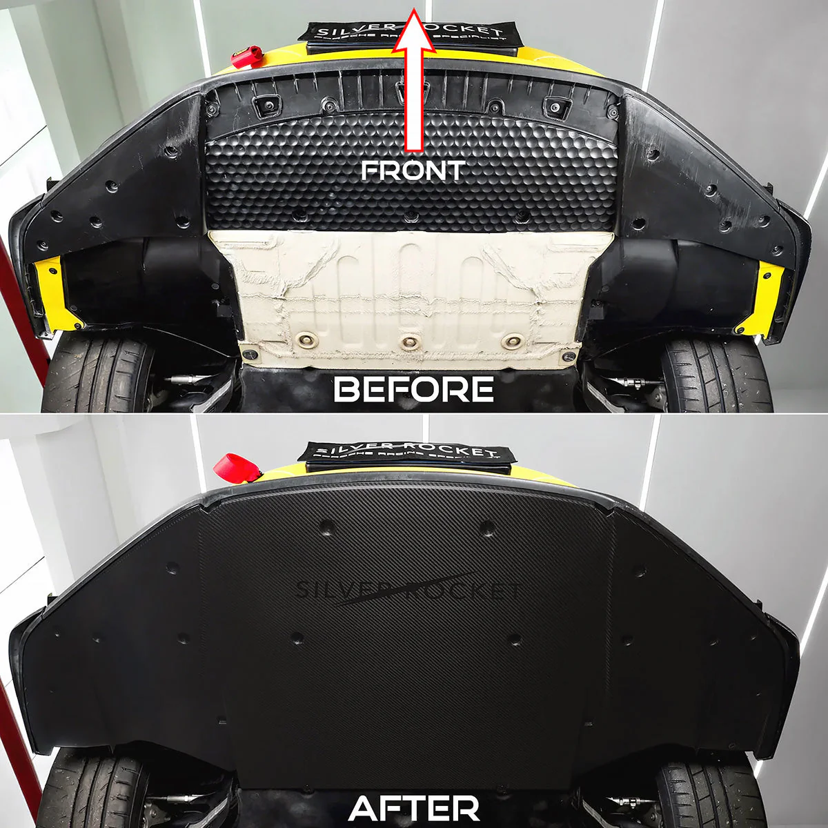 SilverRocket Front Dry Carbon Aeroshield Splitter | Porsche GT4 RS - Image 5