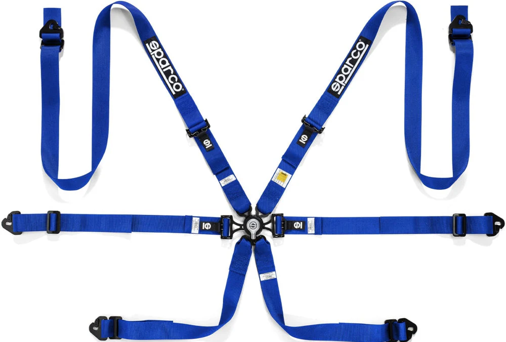 Sparco 6 Point Competition Aluminum Pull Down Racing Harness - Image 3
