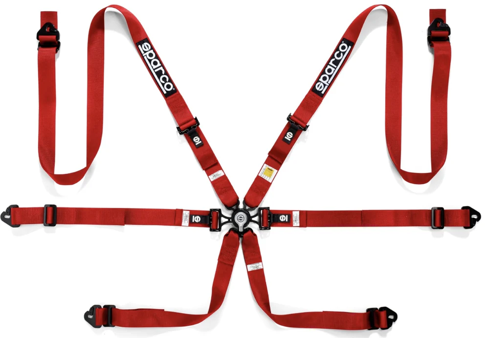 Sparco 6 Point Racing Harness | 2" Steel (Pull Down) - Image 2
