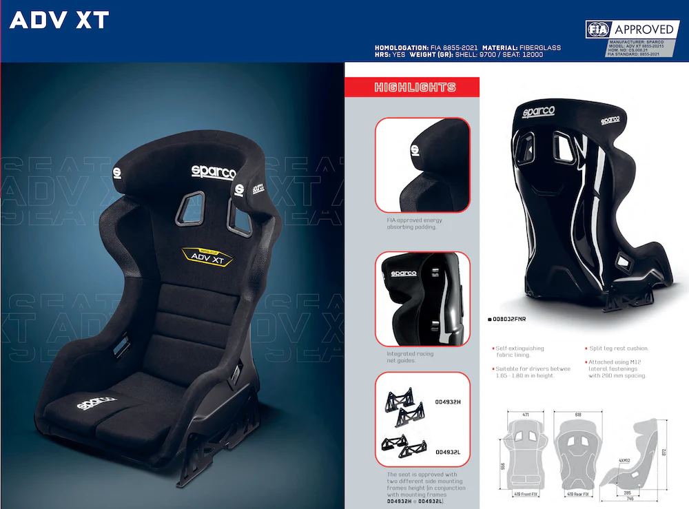 Sparco ADV XT Racing Seat | FIA 8855-2021 - Image 2