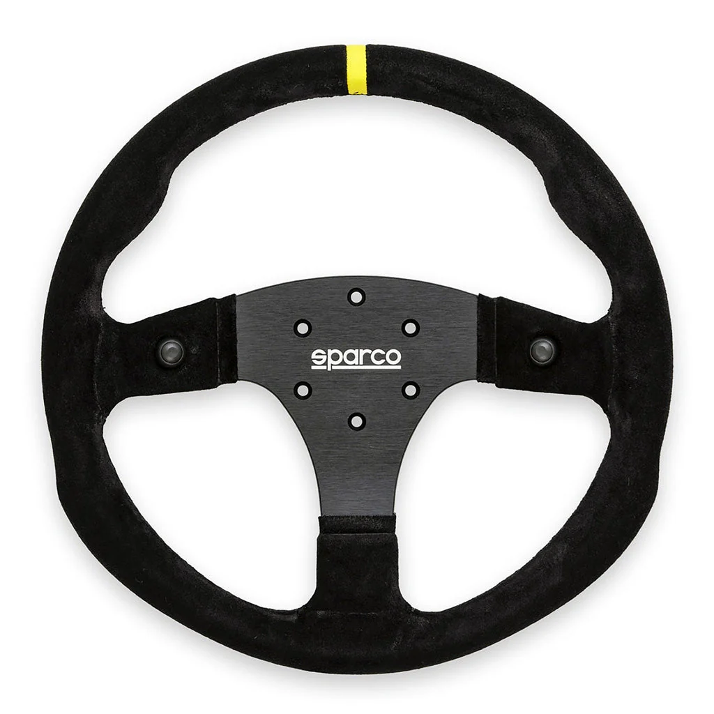 Sparco Competition R350B Steering Wheel – 350mm Suede or Leather w/ Dual Push Buttons - Image 2