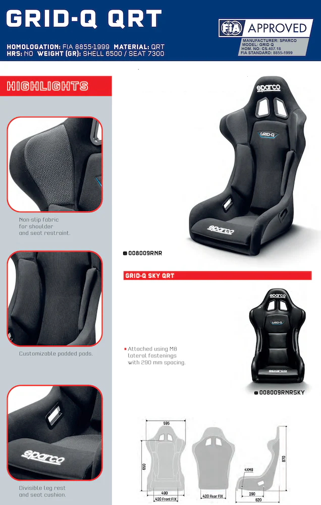 Sparco Grid Q Racing Seat - Image 2