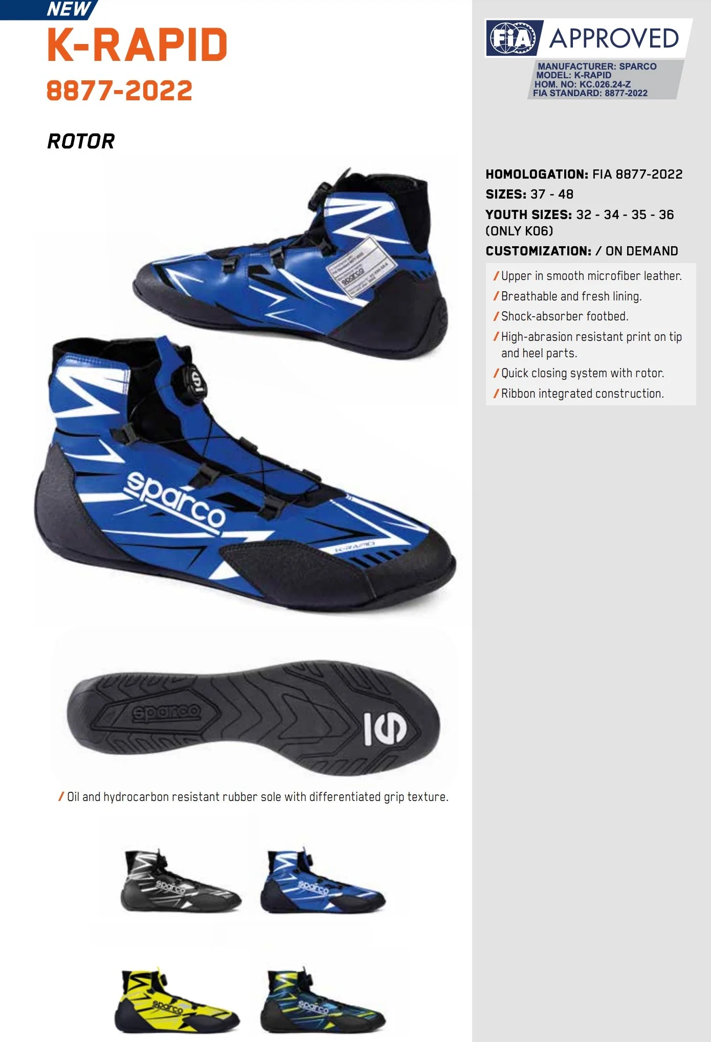 Sparco K-Rapid Kart Racing Shoe - Image 5