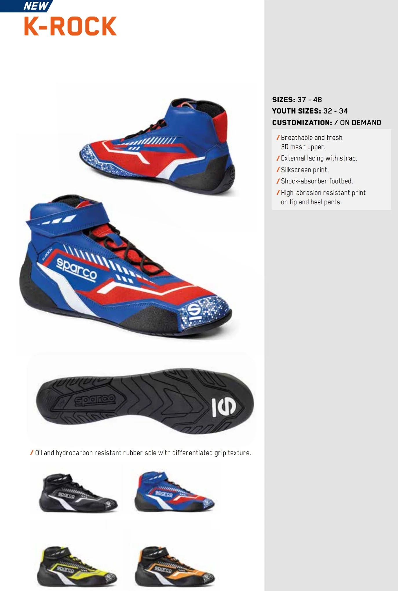 Sparco K-Rock Kart Racing Shoe - Image 8
