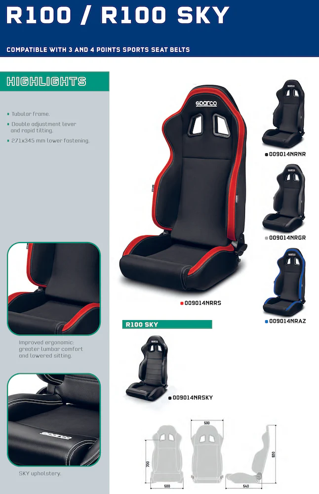 Sparco R100 Performance Seat - Image 3