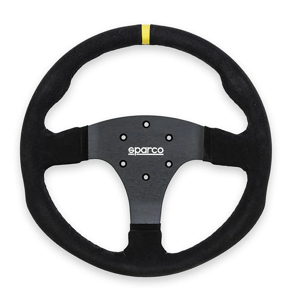 Sparco R330 Steering Wheel – 330mm Suede or Leather Racing Wheel - Image 2