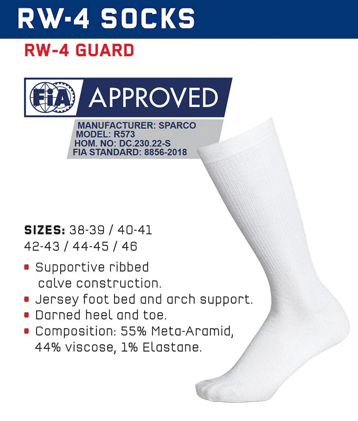 Sparco RW-4 Nomex Socks - Image 2