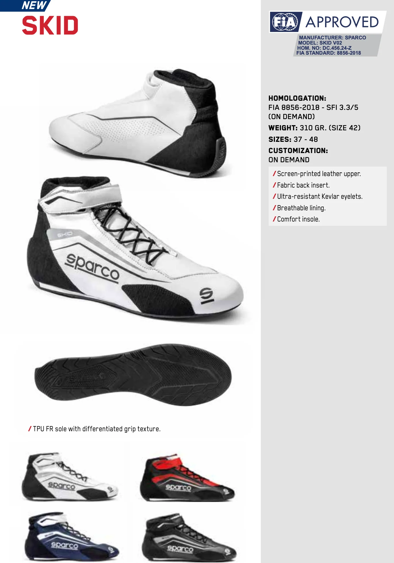 Sparco Skid Racing Shoes (New) - Image 6