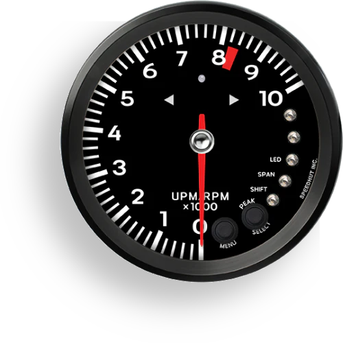 Speedhut 4.5" Tachometer - 10k rpm, with Shift Light - Image 2