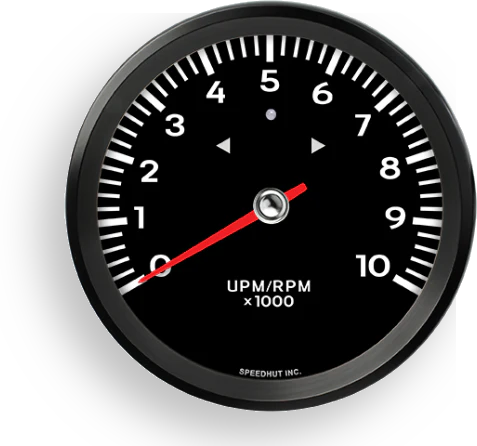 Speedhut 4.5" Tachometer - 10k rpm, without Shift Light