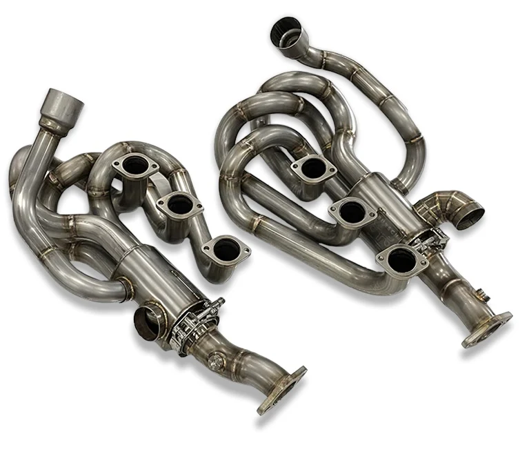 Stainless Steel 1-3/4” Header Set with Heat Exchangers for Porsche 911 (1965-89)