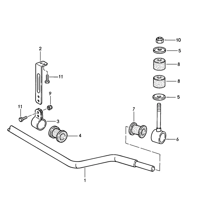 Front Inner Sway Bar Bushing for Porsche 944 and 968 (1985-95) - Image 2
