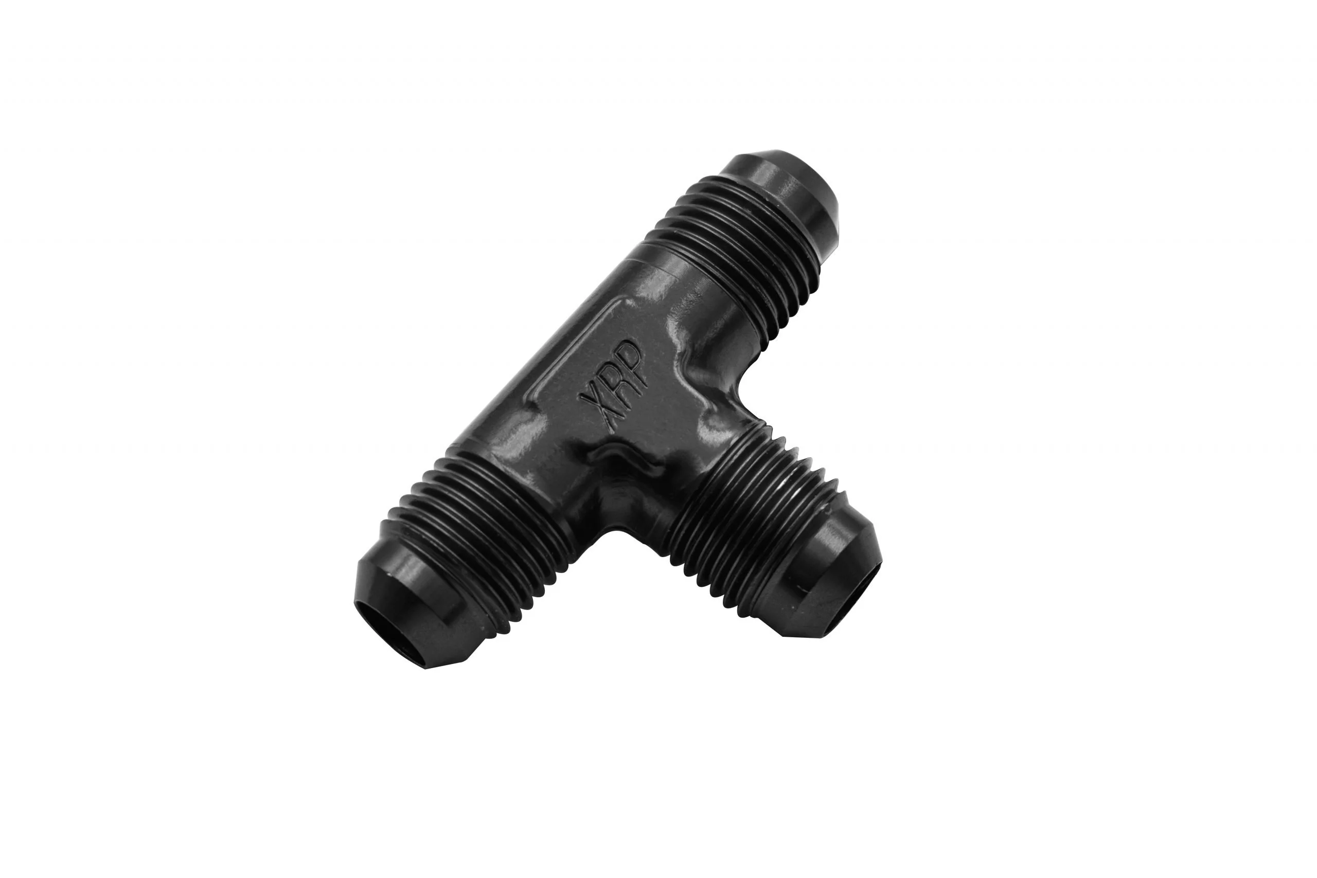 TEE, FLARE -6 - ALUMINUM - BLACK ANODIZED