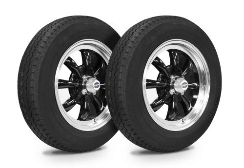 Wheel & Tire Combo GT-8 Black/Polished 5.5x15 - 4/130, Yokohama GT Special 165/80R15
